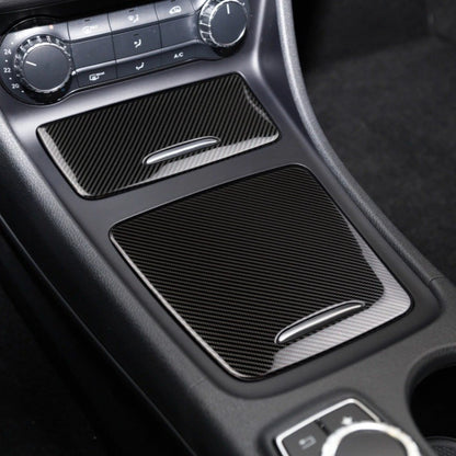 Carbon Fiber Style Center Console Storage Panel for Mercedes (2014–2017)