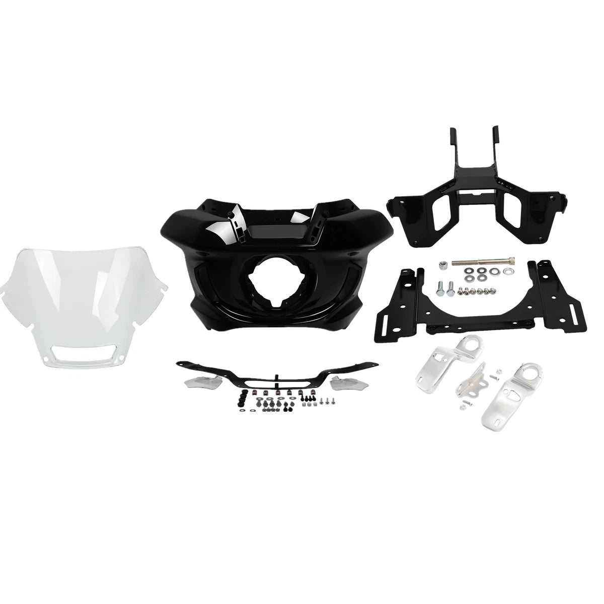 Headlight Fairing Windshield Bracket for Harley Low Rider ST (2022–2025) Black