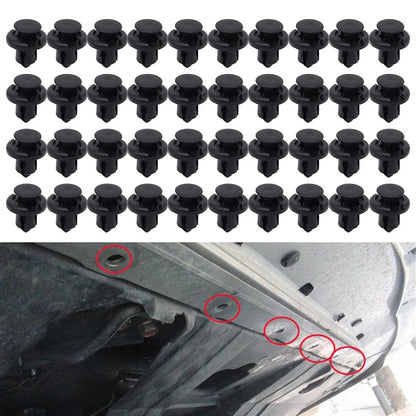 40 Pieces Black Nylon Clips for Bumper and Side Skirt Trim