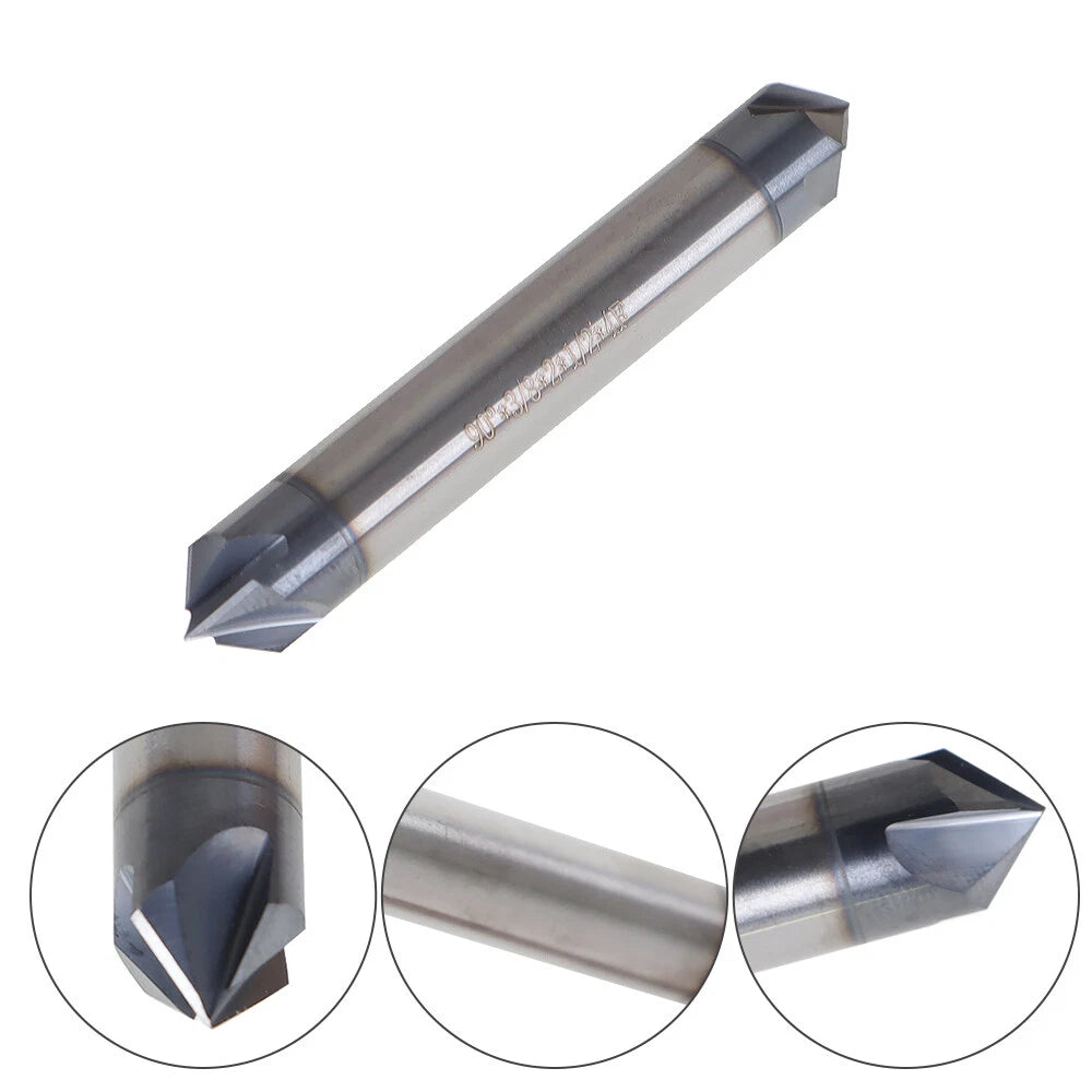 3/8" 4 Flute Carbide Chamfer Mill for Universal Use (Tialn Coated)