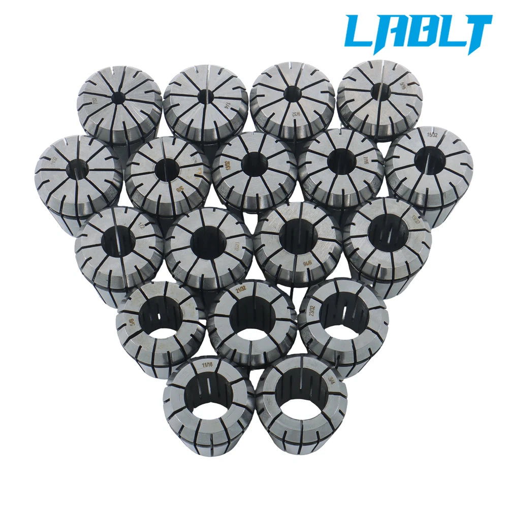 18Pcs ER32 Collet Set for CNC Machines (Precision T.I.R. .0002")