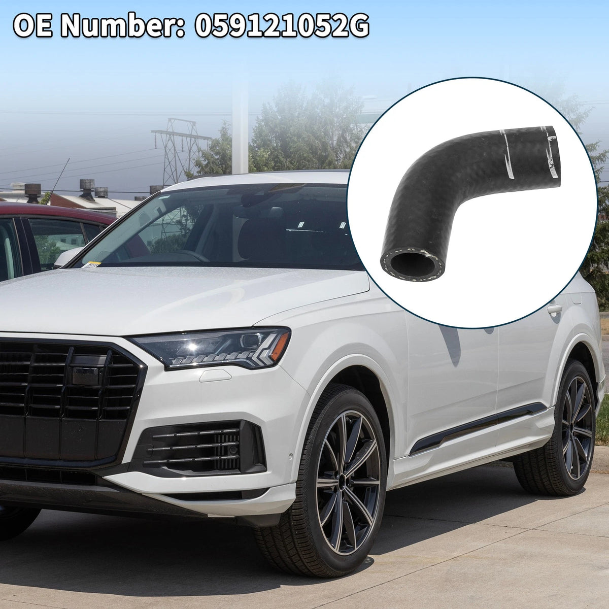 Radiator Hose Coolant Pipe Replacement for Audi Q7 3.0L TDI V6 Diesel (2016–2024)