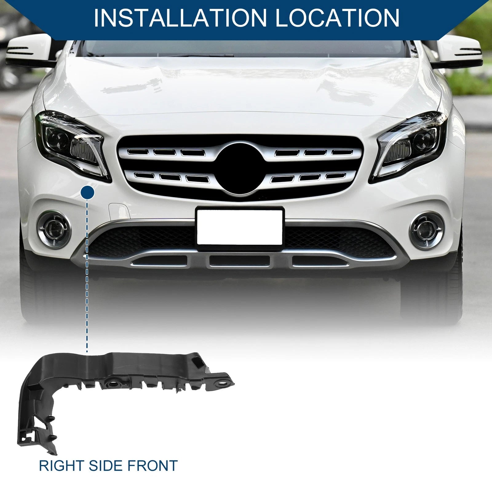 Left Front Bumper Support Bracket Replacement for Audi A3 Prestige (2015–2019)