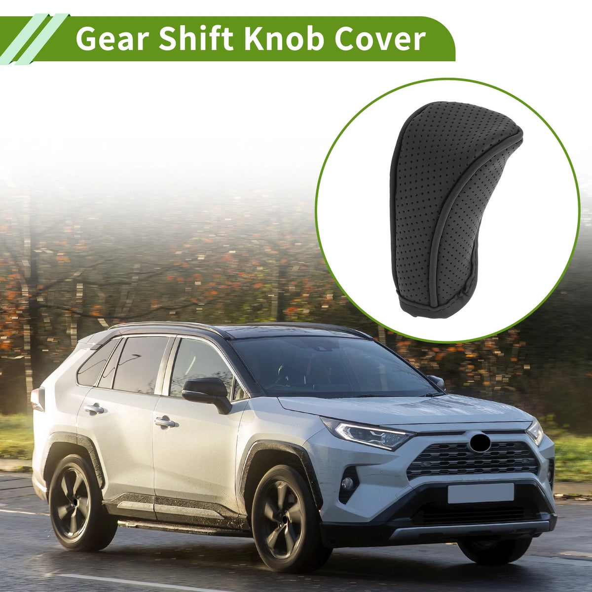 1 Pc Manual Gear Shift Knob Cover for Universal SUV Truck (Black)
