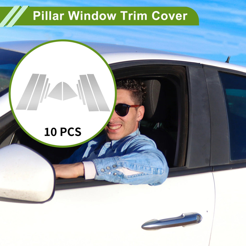 Pillar Window Trim 10 Pcs Replacement for Chevy Cruze (2011–2015) Silver