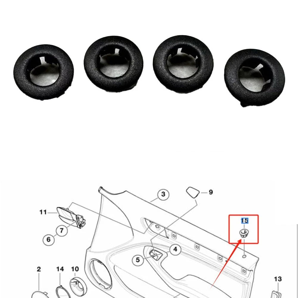 Door Panel Lock Knob Ring for BMW E46 (2000–2006)