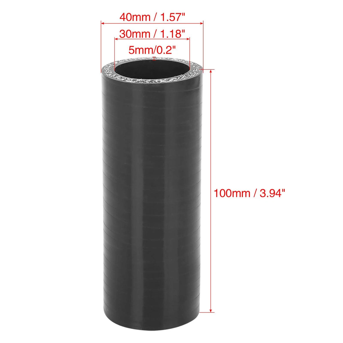 30mm ID Black Silicone Hose Coupler for Intercooler Pipe (Universal)