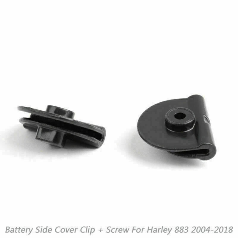10pcs Battery Left Side Cover Clip + Screw for Sportster XL883 1200 (2004–2018)
