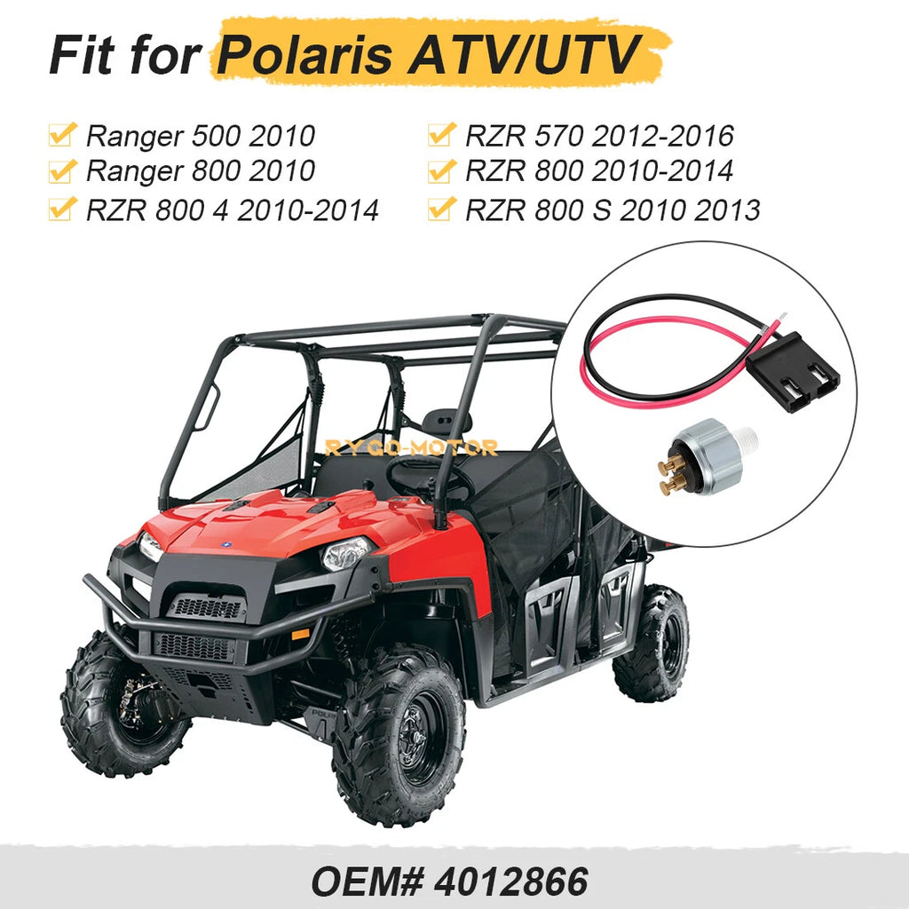 Brake Pressure Switch & Pigtail Wire Connector for Polaris RZR 570 800 Ranger (2008–2021)