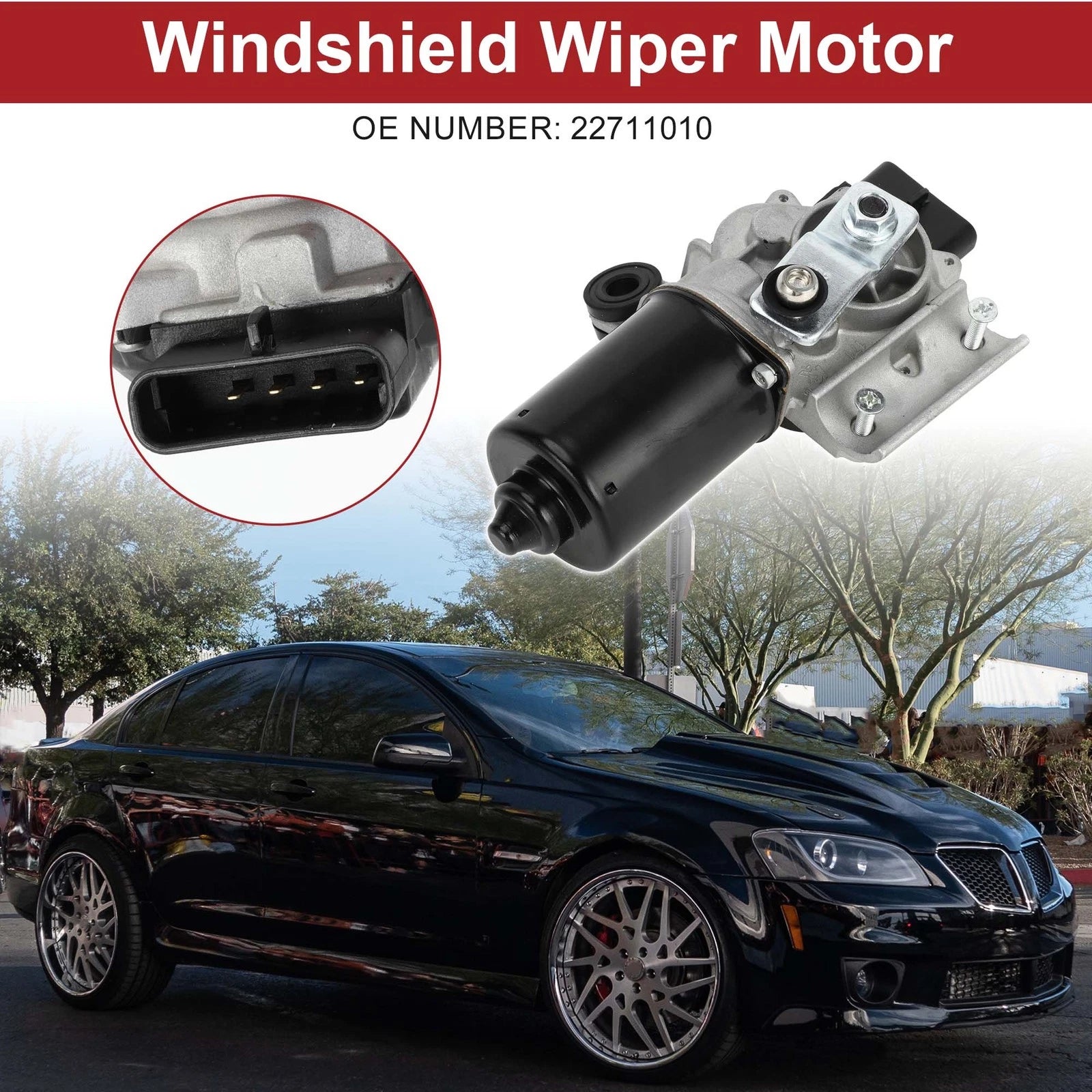 Front Windshield Wiper Motor Replacement for Pontiac G6 (2005–2008)