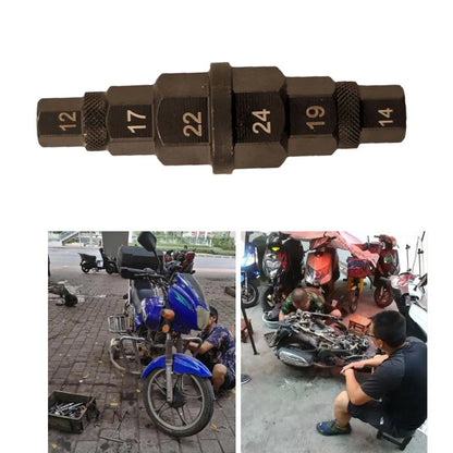 6-in-1 Hex Key Tool for Motorcycle Axle Maintenance