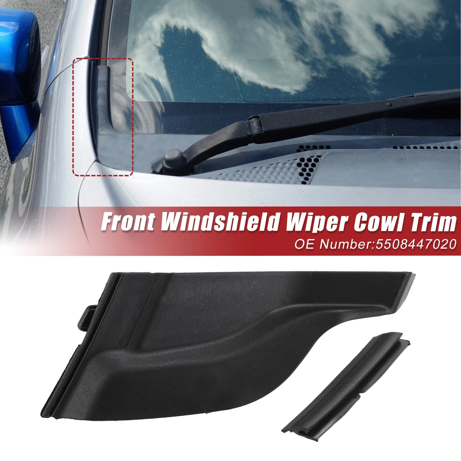 Front Right Windshield Wiper Cowl Cover Trim for Toyota Prius (2010–2015)