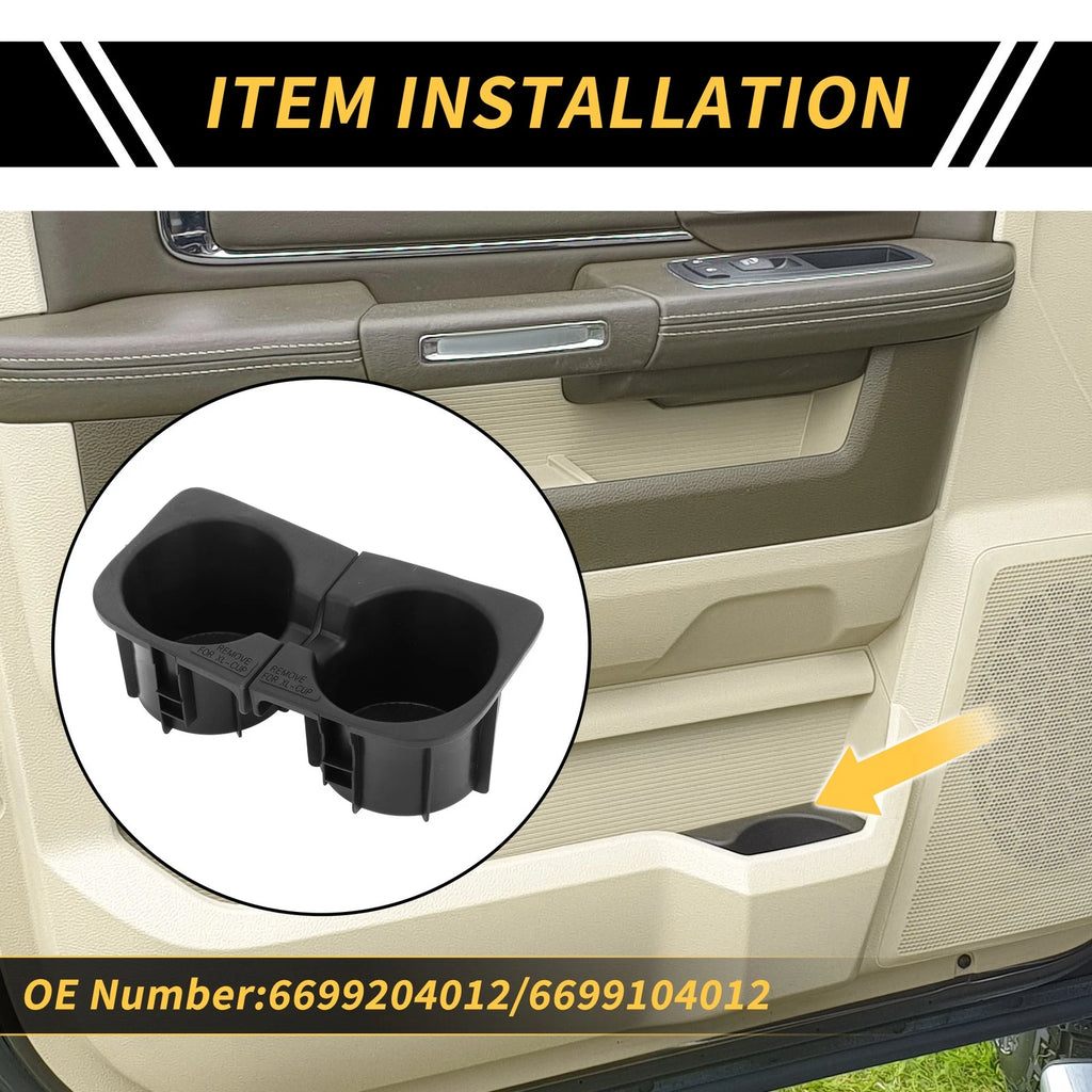 Center Console Cup Holder Insert Set for Toyota Tacoma 2016–2023