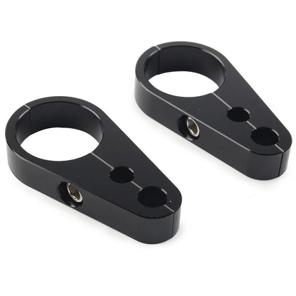 2X Brake Clutch Cable Wire Clamp Clip for Harley 1-1/4" Handlebar