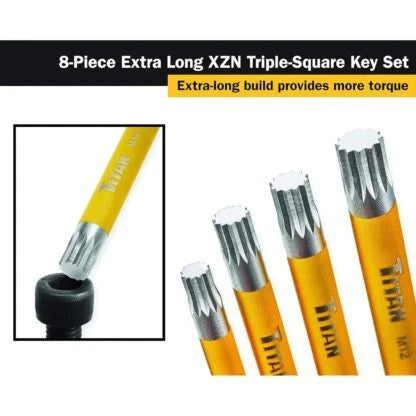 8 Piece Triple-Square Key Set for Titan 12733