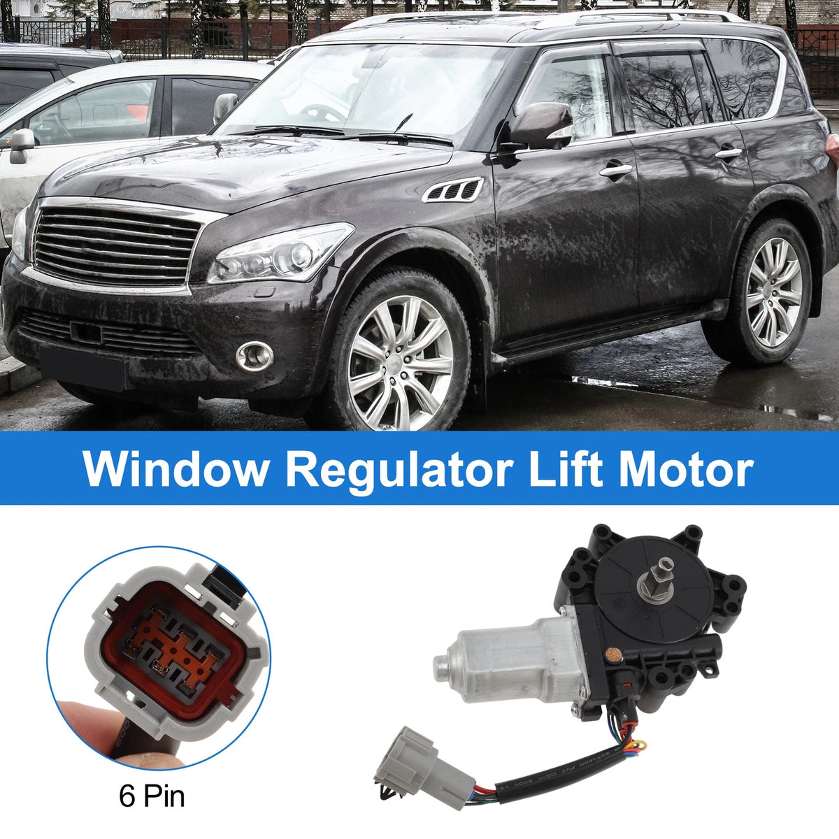 Power Window Regulator Lift Motor No.742494 for Infiniti QX56 (2004–2011)