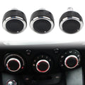 3 Pcs ABS Heater Climate Control Button Dials Frame for Mazda 2 (2011–2014)