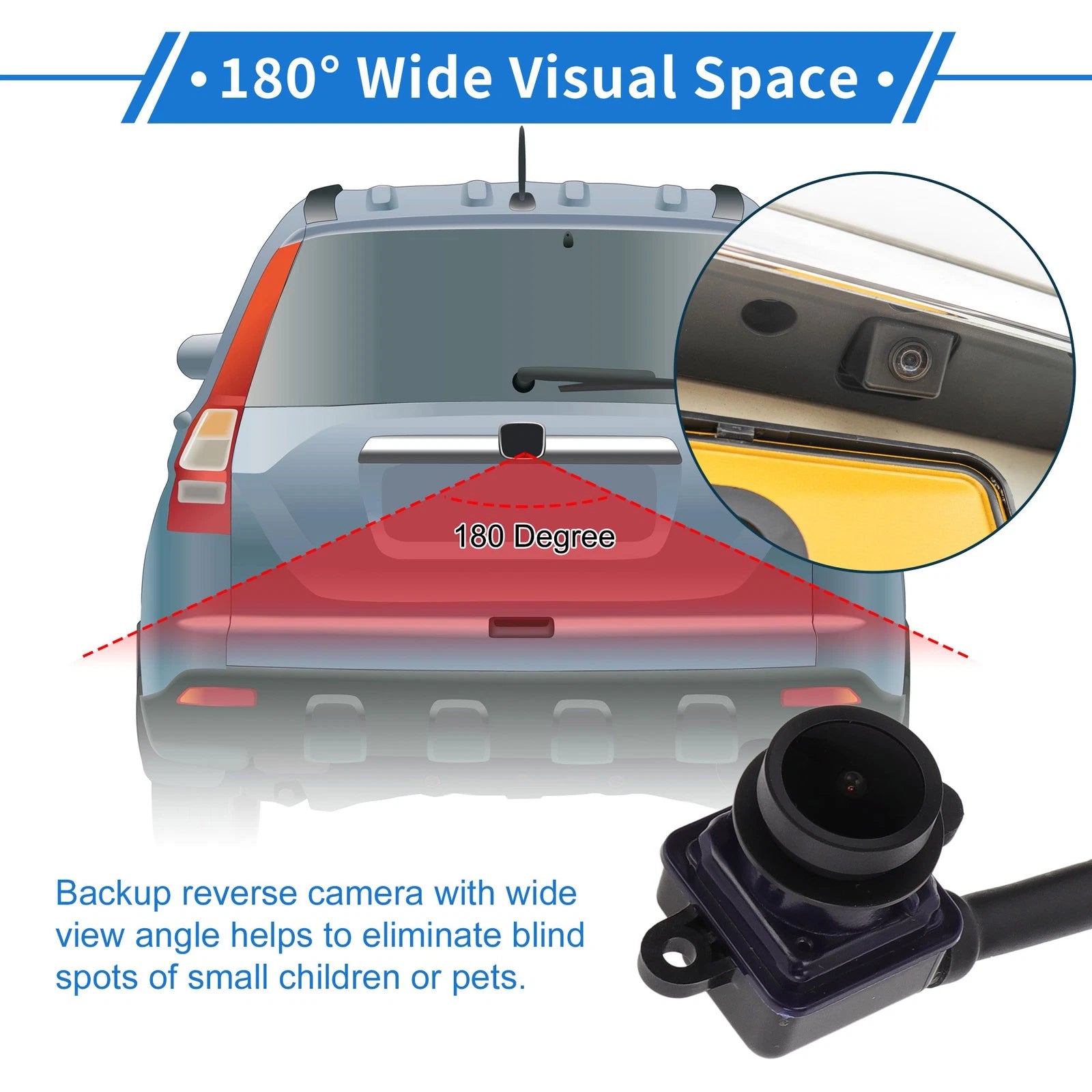 Rear View Camera Backup Reverse Camera 120-180° for Dodge Journey (2011–2020)