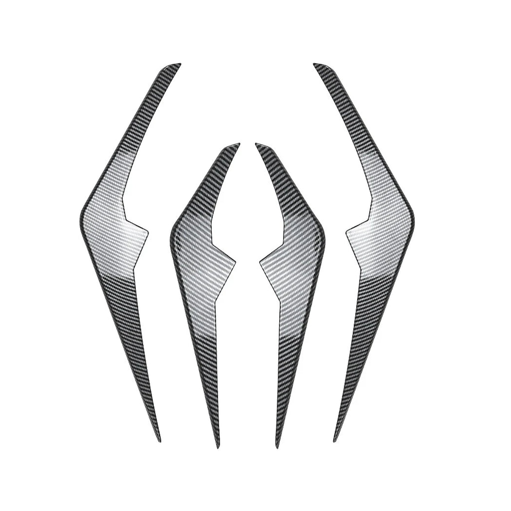 Set of 4 Carbon Look Front Bumper Side Fender Splitter Fins for BMW X6 G06 (2023–Present)