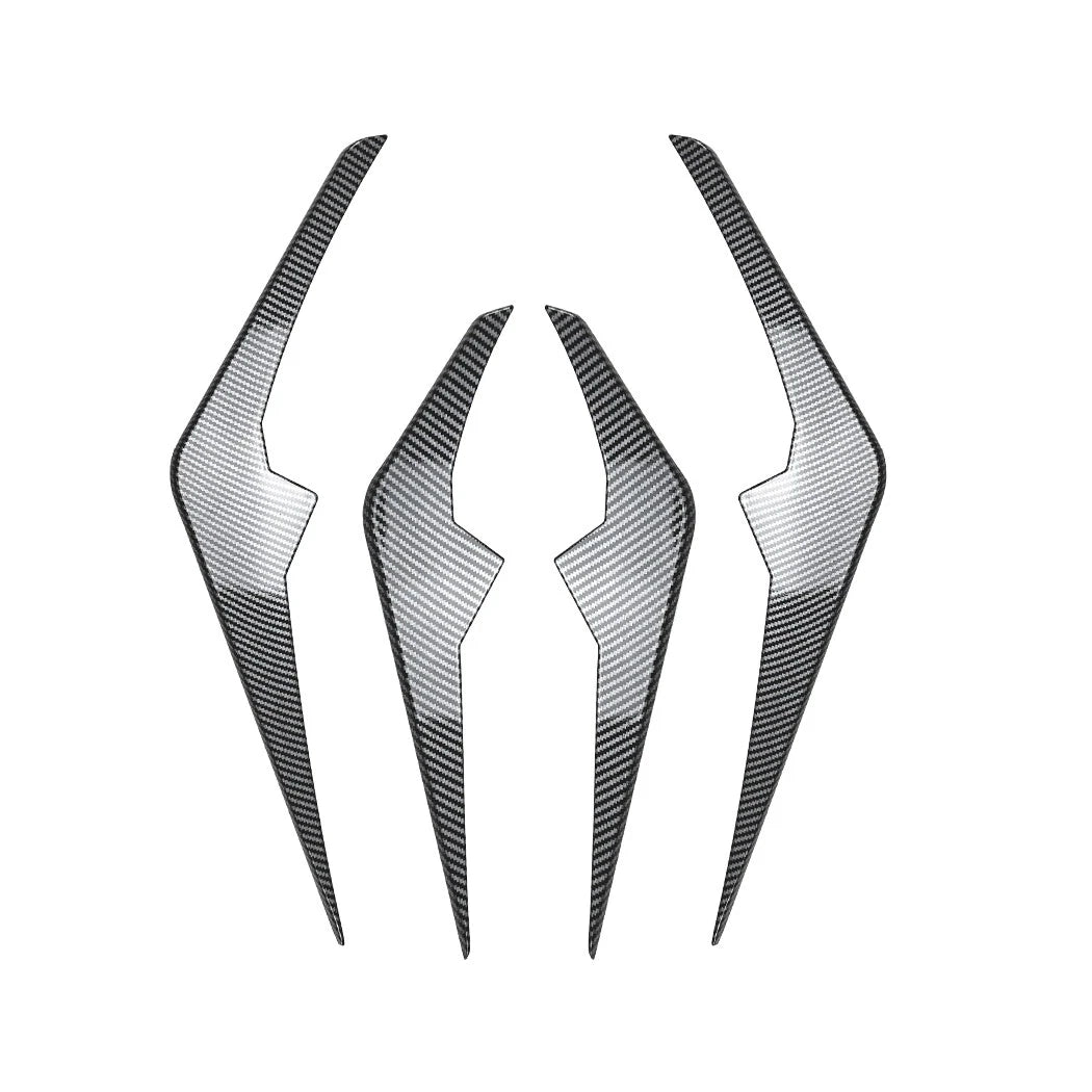 Set of 4 Carbon Look Front Bumper Side Fender Splitter Fins for BMW X6 G06 (2023–Present)