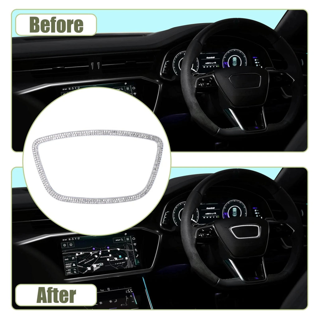 Steering Wheel Trim Cover Replacement Square Sticker for Audi Q7 (2016–2024)