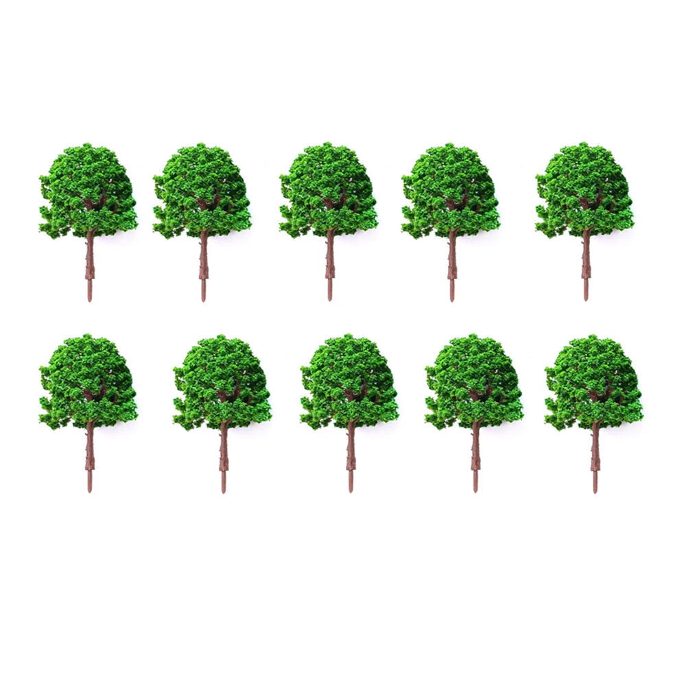 10Pcs 3.74" Model Trees for Garden Train Railroad Scenery