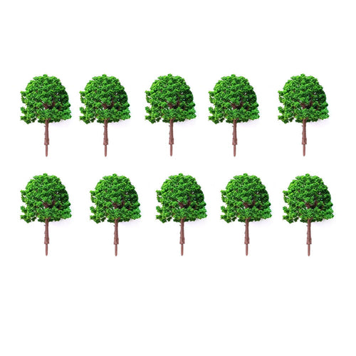 10Pcs 3.74" Model Trees for Garden Train Railroad Scenery