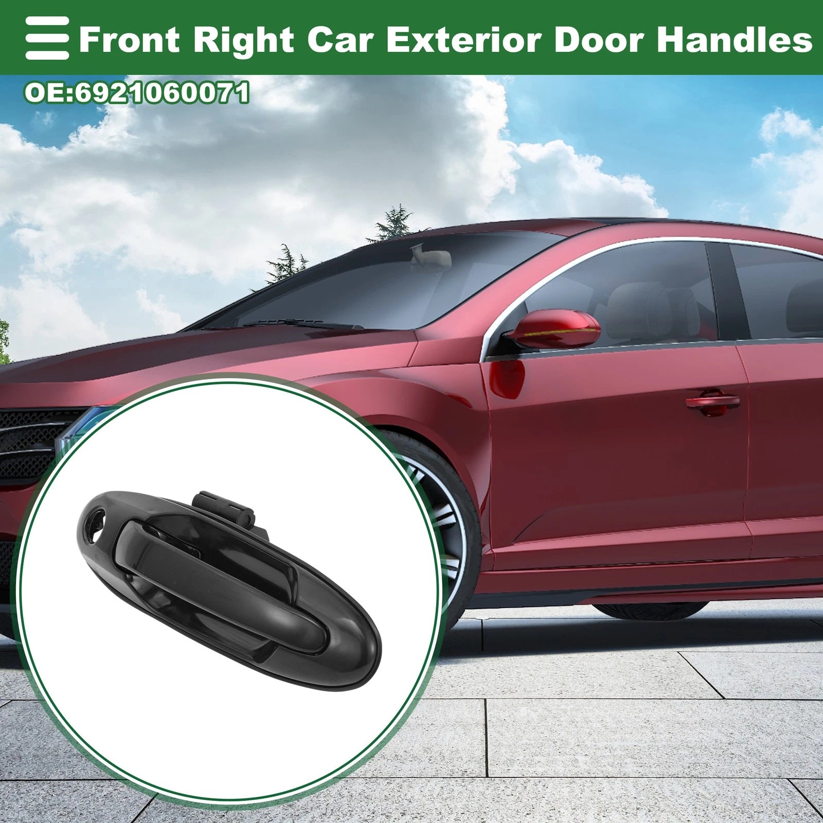 Front Right Exterior Door Handle Replacement for Toyota Land Cruiser (2010–2024)