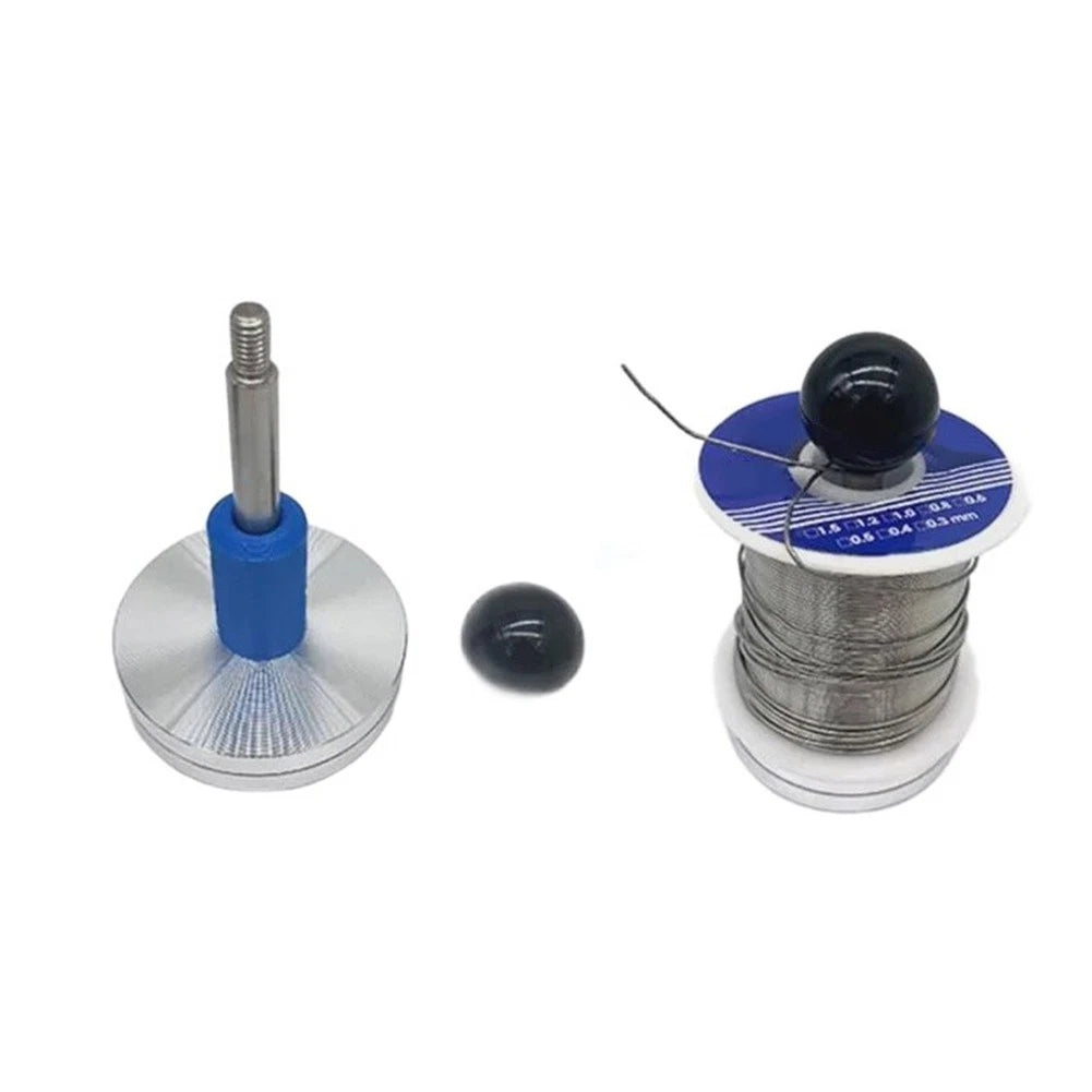 Solder Wire Holder for Desktop Use - Weighted Metal Base