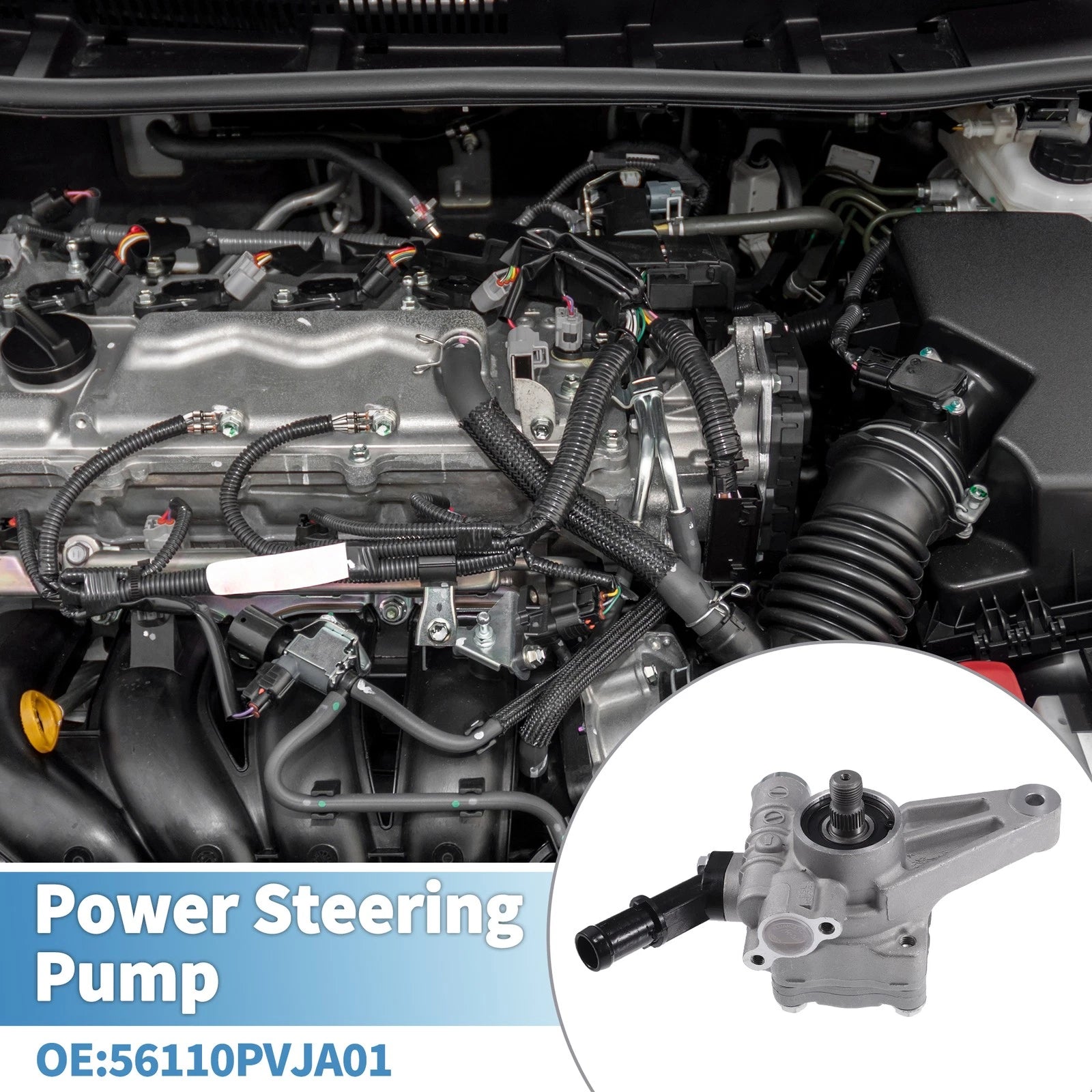 Power Steering Pump with Power Assist Replacement for Honda Pilot (2009–2015)