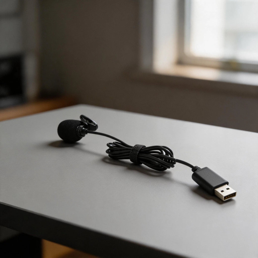 USB Lavalier Microphone for Smartphone and Vehicle Use