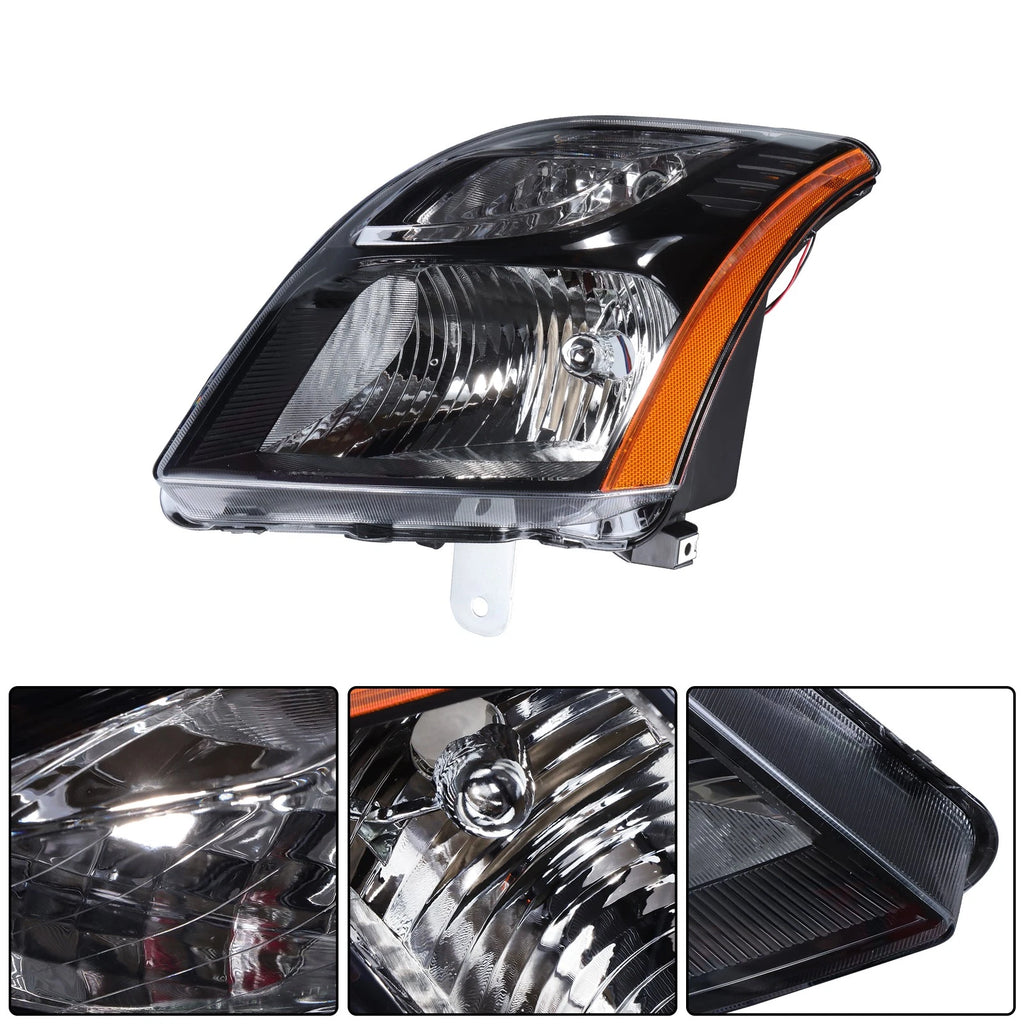 Headlight Assembly Black Left for Nissan Sentra SR SE-R Spec V (2010–2012)