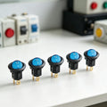 Blue LED Round Rocker Switch for Marine Auto (Waterproof)