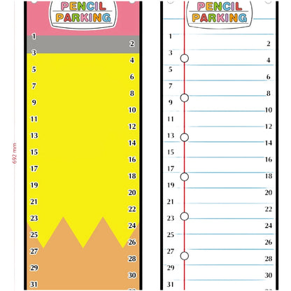 32 Pocket Wall Mounted Pencil Storage System for Teachers and Art Educators