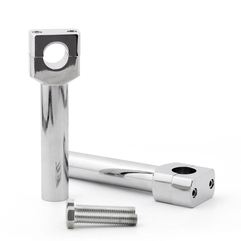 6" Motorcycle Handlebar Riser Set for 1" Bar Chrome (Fit)