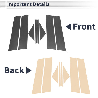 8 Pcs Door Pillar Window Trim Replacement for Mazda 3 Axela (2020–2024)