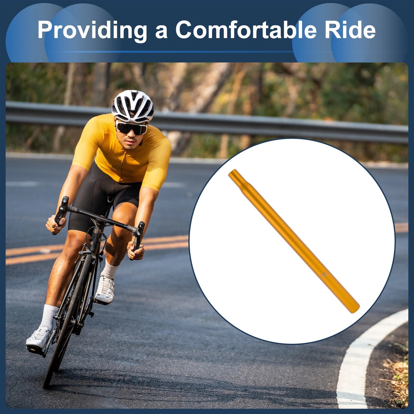 Seat Post 27.2x400mm Replacement Lightweight for Bike (2010–2024)