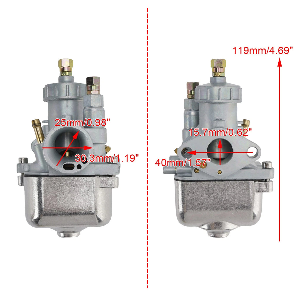 16mm Carburetor for Simson S50 S51 S53 S60 S70 S80 S83 SR50 SR80 (1970–2023) 13149-00S