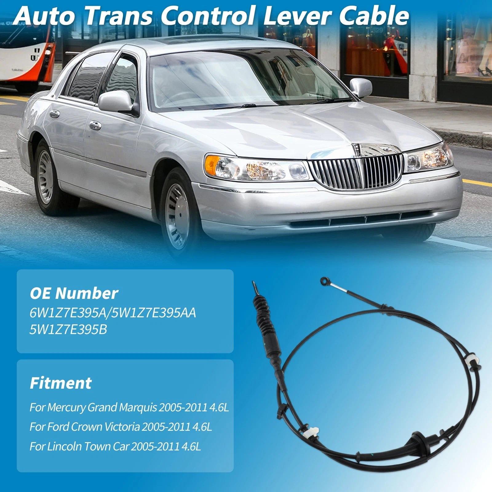 Auto Trans Gear Shifter Cable Replacement for Ford Crown Victoria (2005–2011)