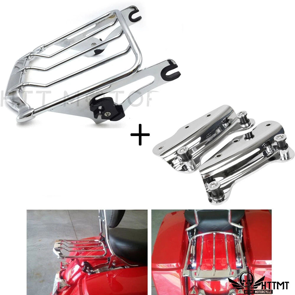 Detachable Two-Up Air Wing Luggage Rack for Harley Touring (2014–2019)