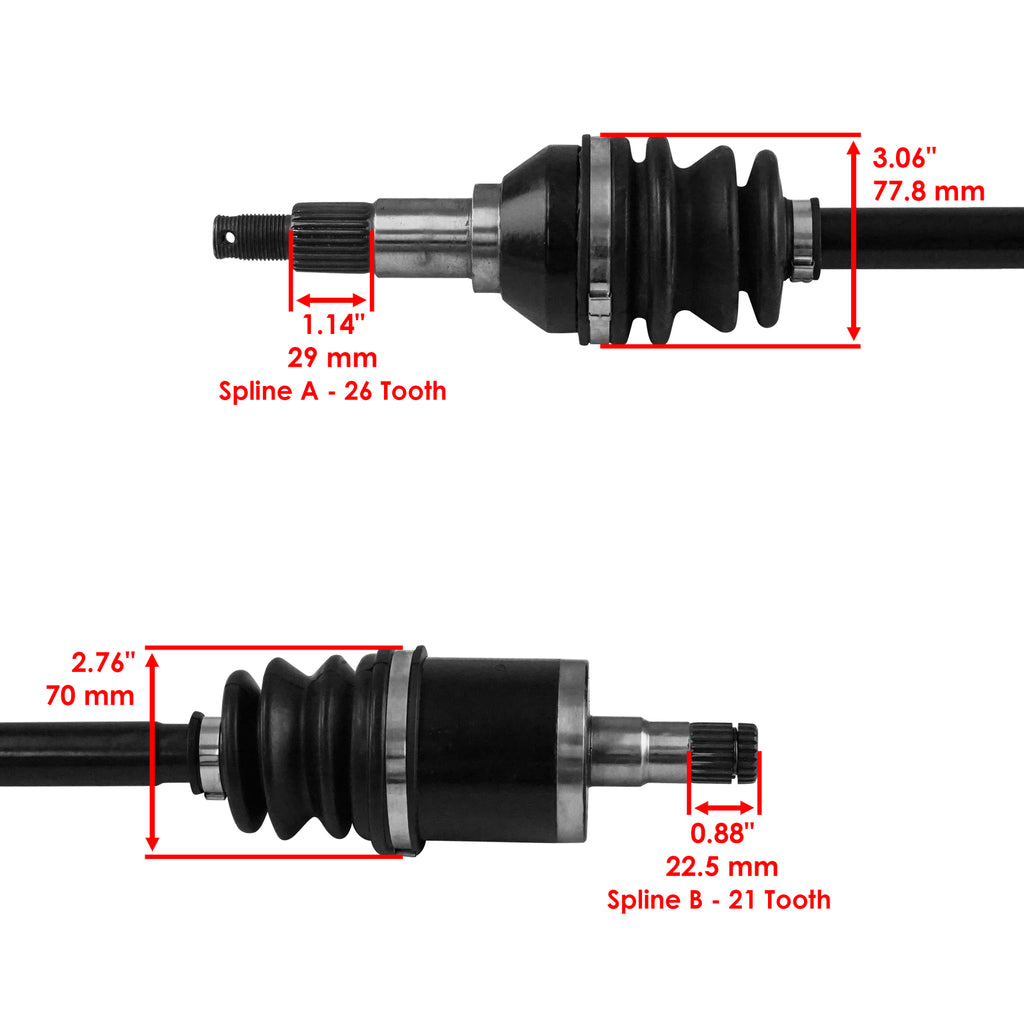 Front Left and Right CV Axle Replacement for Can-Am Outlander 850 (2019–2024)