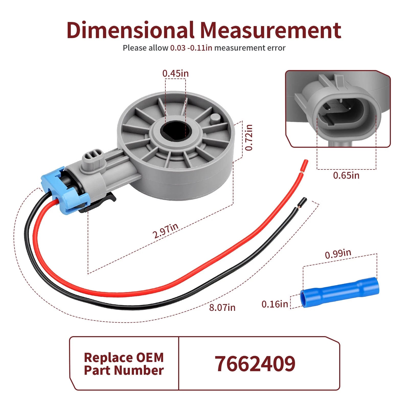 Gear Position Sensor for Polaris PRO XD Full-Size Diesel Crew (2022–2026) 7662409