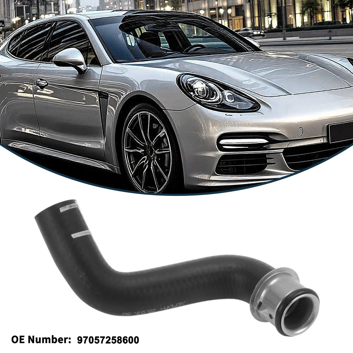Radiator Hose No. 97057258600 for Porsche Panamera (2010–2016)