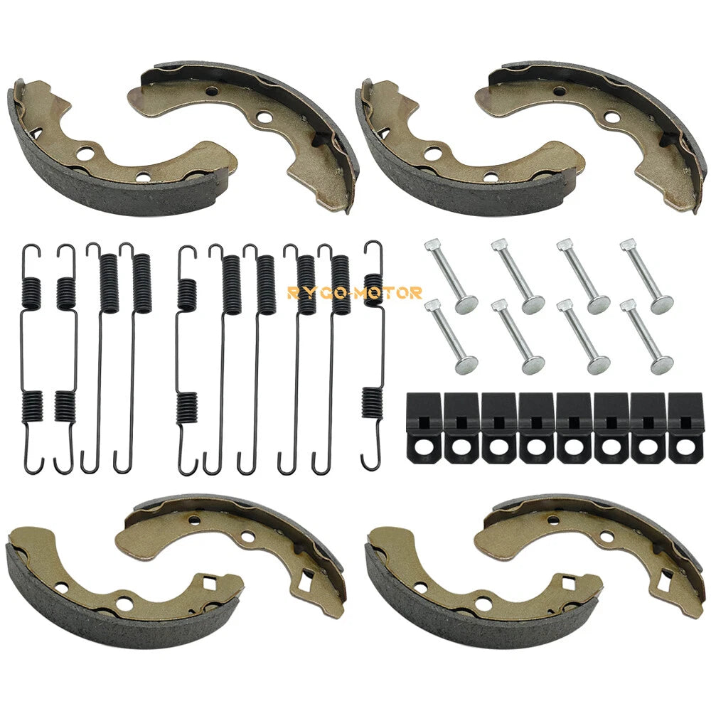 Brake Shoes Set of 4 with Springs & Pins for Kawasaki Mule 2510 2520 (1993–2000)