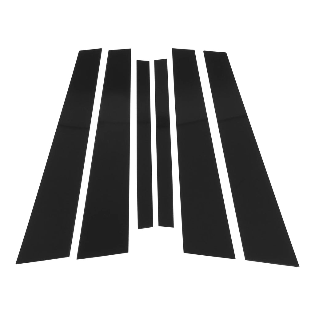 Door Pillar Window Trim 6 Pcs for BMW 7-Series (2002–2008) Black
