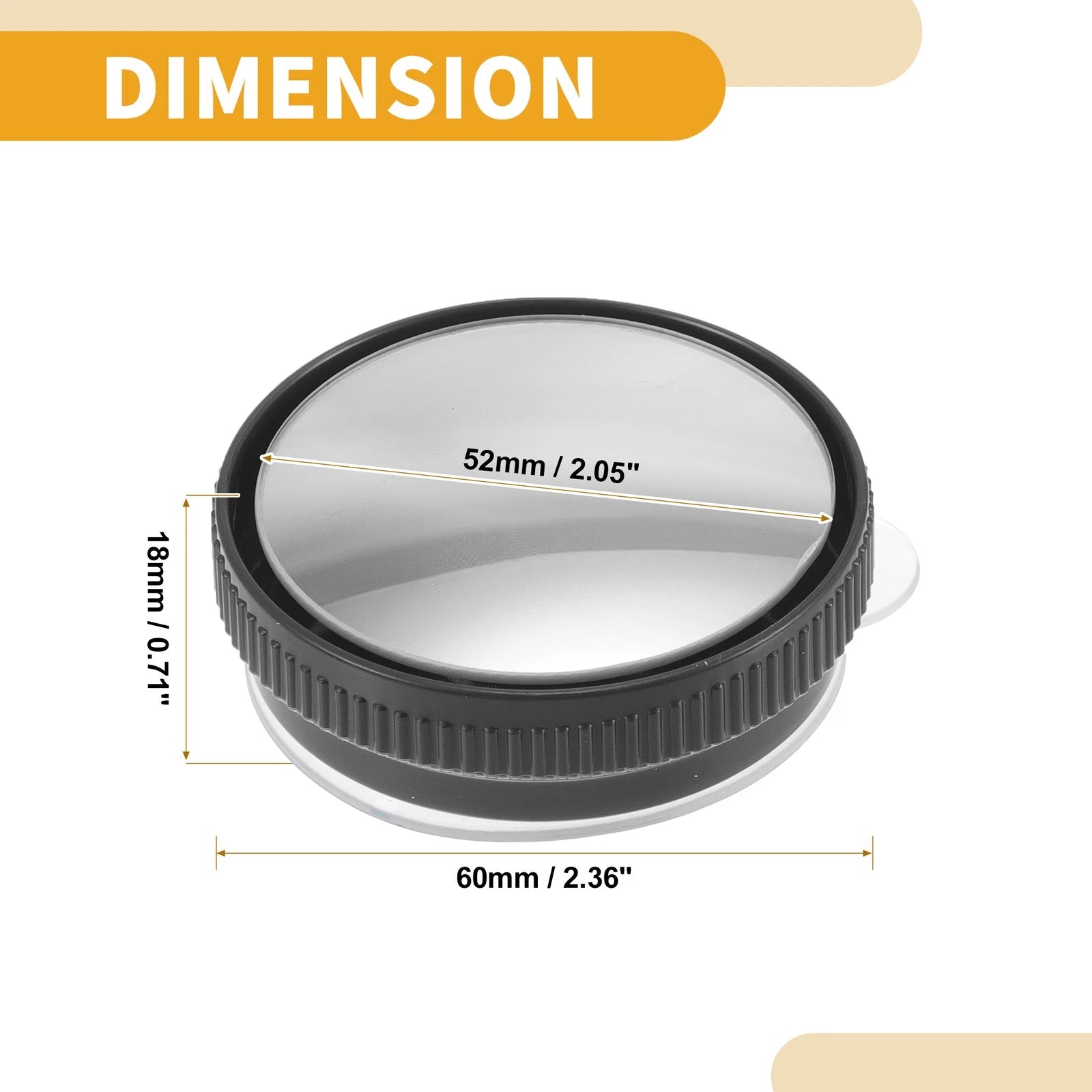 1 Pair Blind Spot Mirrors for Car (360 Degree Rotation, Adjustable)
