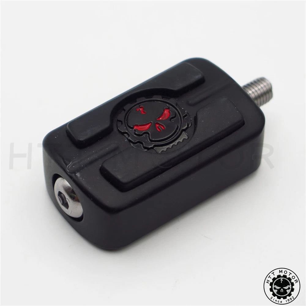 Black Skull Skeleton Shift Peg Cover for Harley Davidson Motorcycle