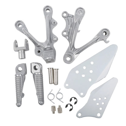Front Rider Footrests Footpeg Pegs Bracket for Kawasaki Ninja ZX6R (2009–2018)