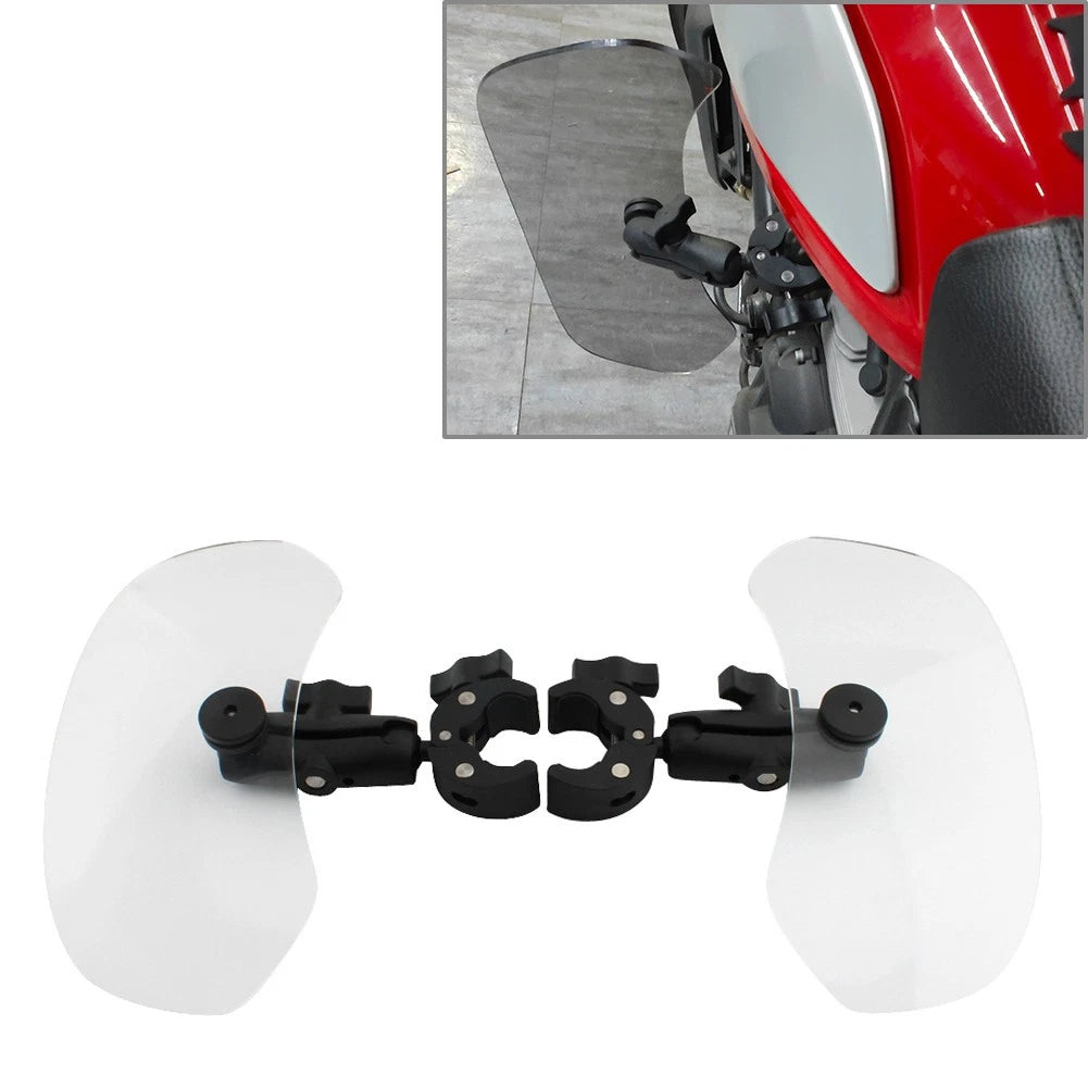 Universal Small Side Knee Pads Windshield Deflector (Clear)