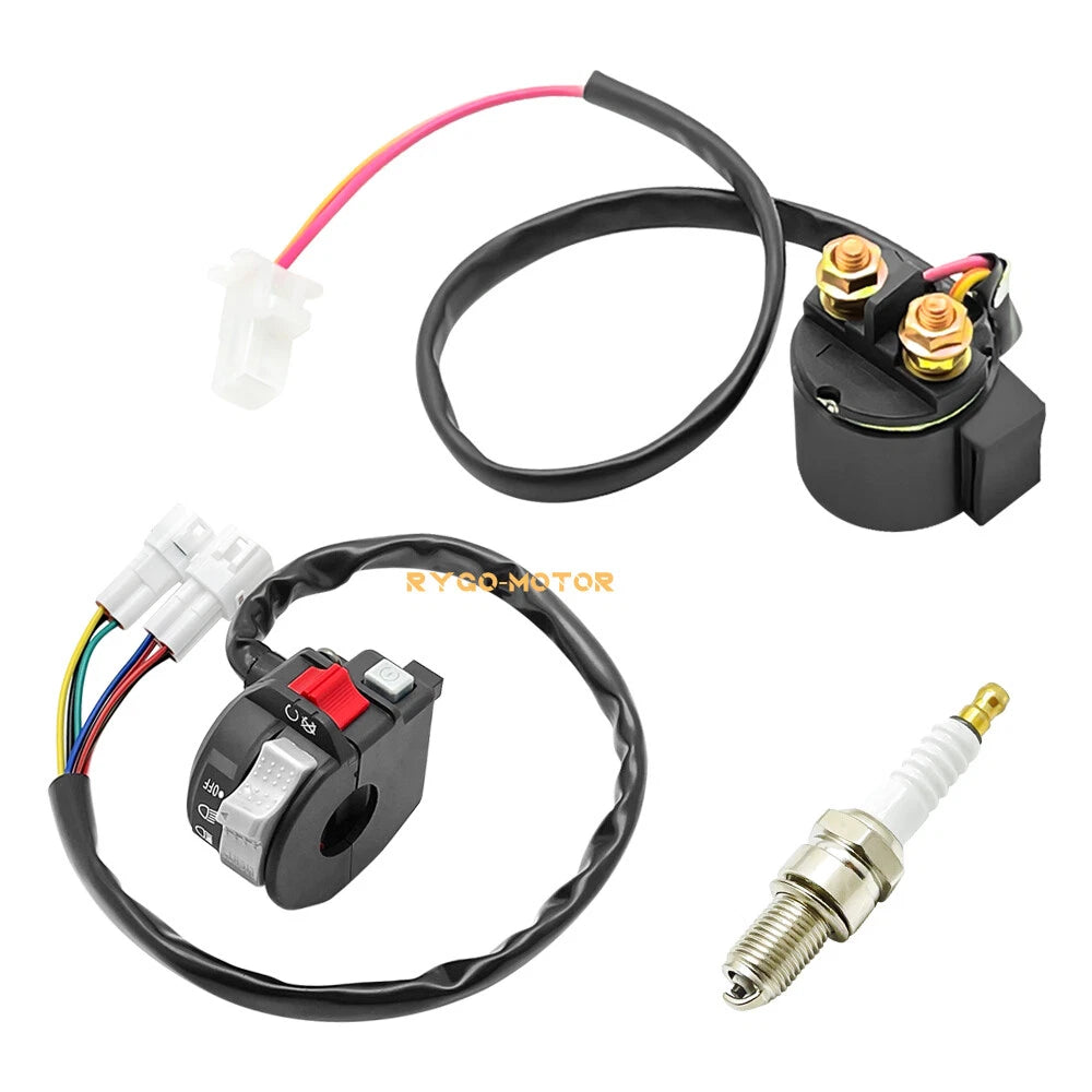 Handlebar Switch & Starter Solenoid Relay & Spark for Yamaha Warrior 350 (2002–2003)